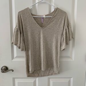 Bell Sleeve V-Neck Top